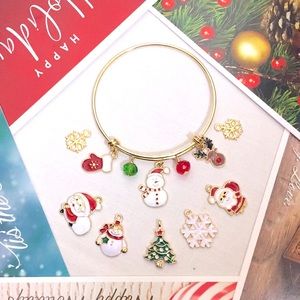 🎄🎅 Custom Adjustable Christmas Bangle Bracelet